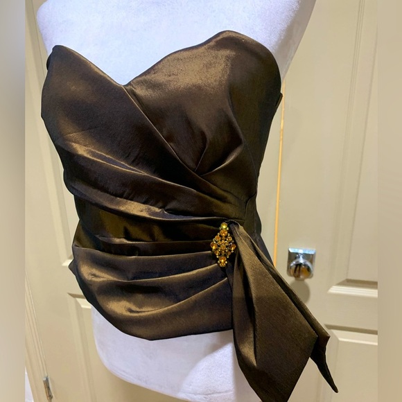 VINTAGE 1970’s Sandro Wrapped Jeweled Bustier M - Picture 1 of 9